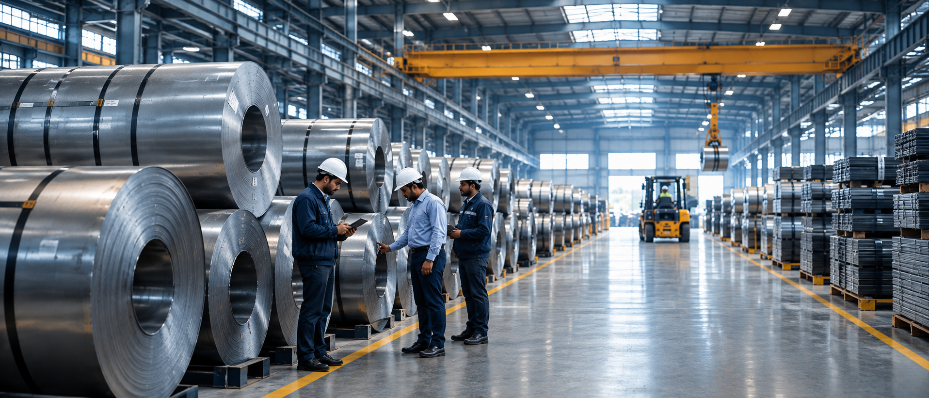Steel coils and industrial supplier facility